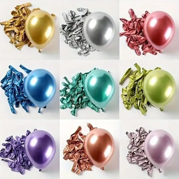 30pcs, 10-inch Metal Chrome Balloons, Party Balloons, For Birthday Party Decorations, Wedding Decor, Chrismas Decor, Outdoor Party Decor,room Decor.