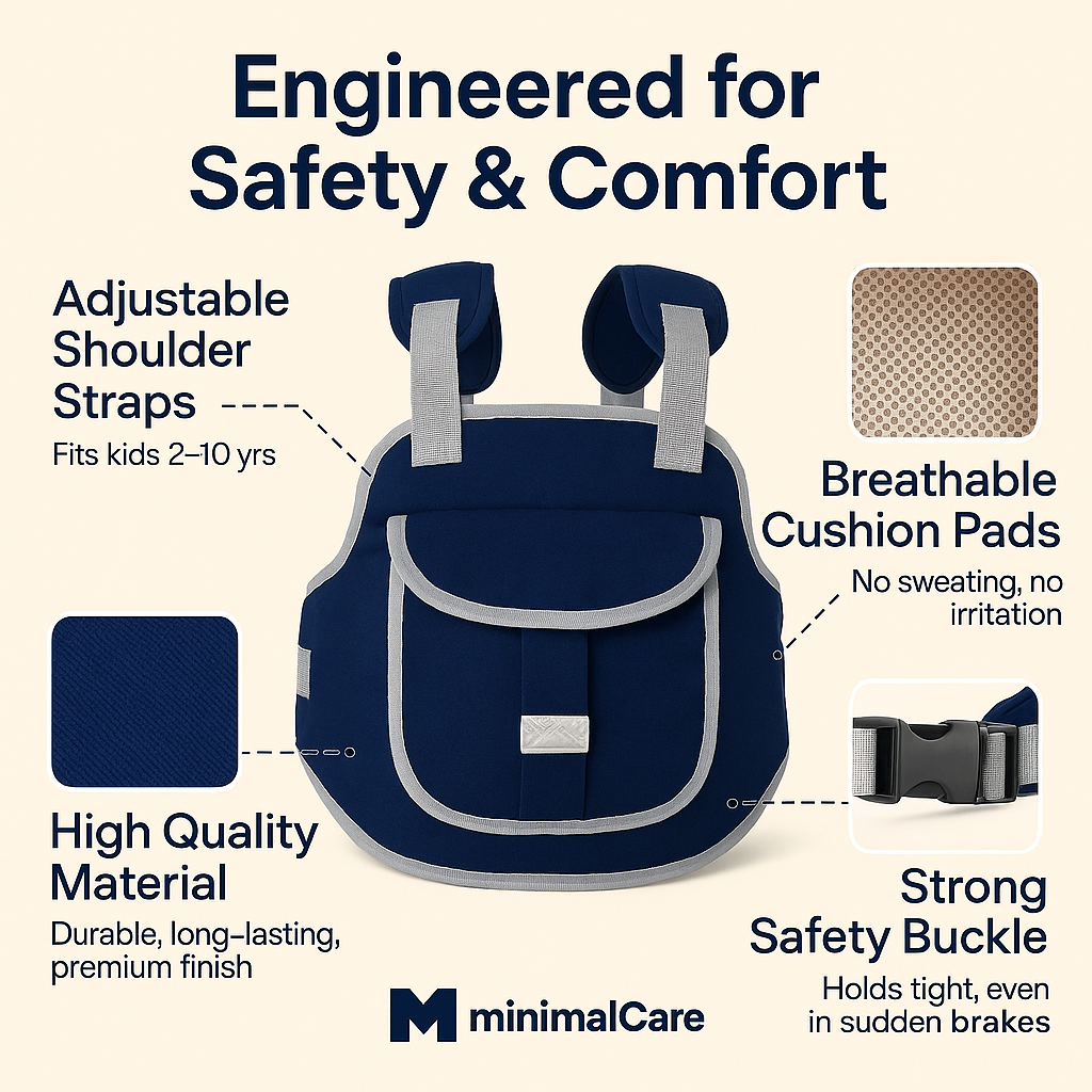 MinimalCare RideSafe™ Belt – Child Safety on 2-Wheelers