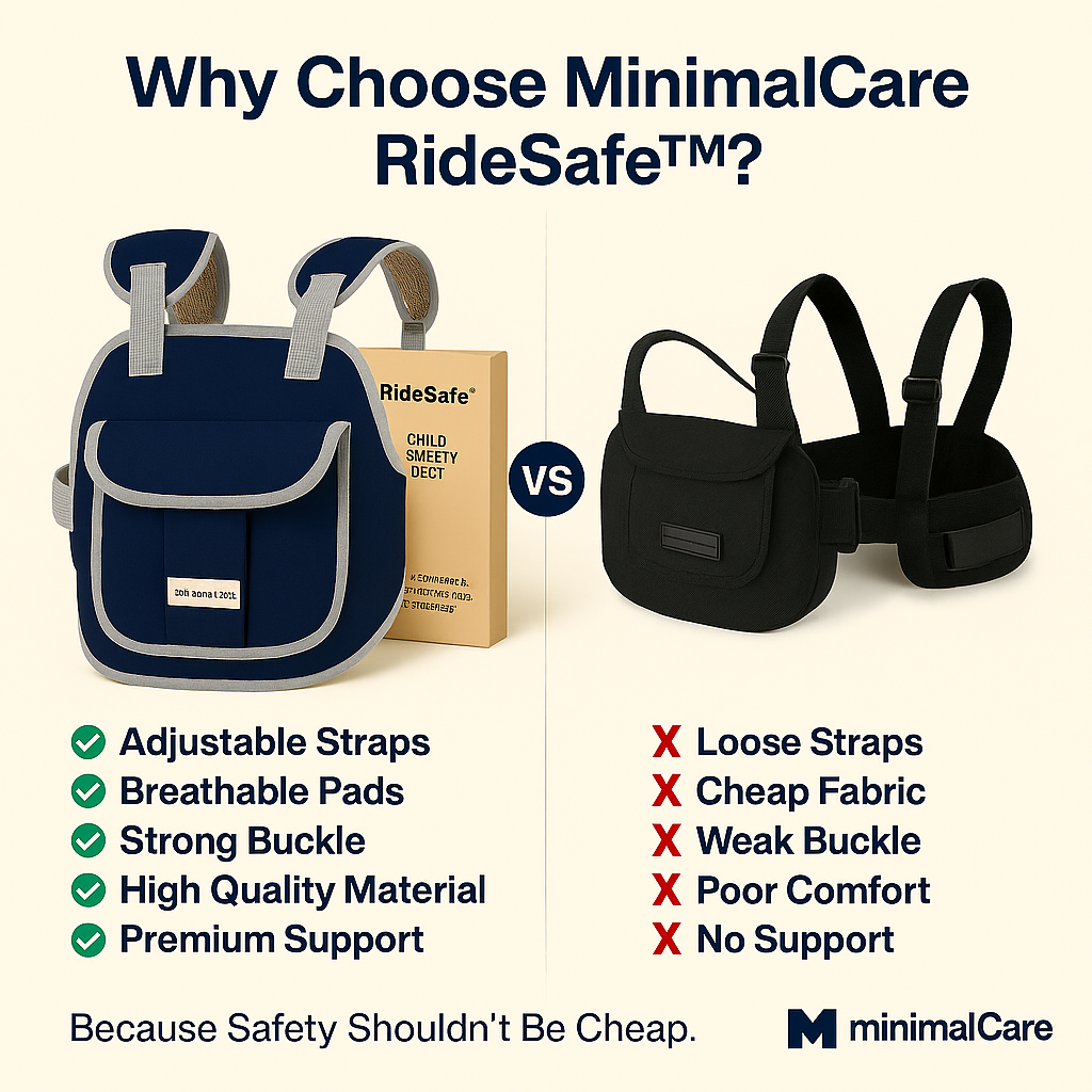 MinimalCare RideSafe™ Belt – Child Safety on 2-Wheelers